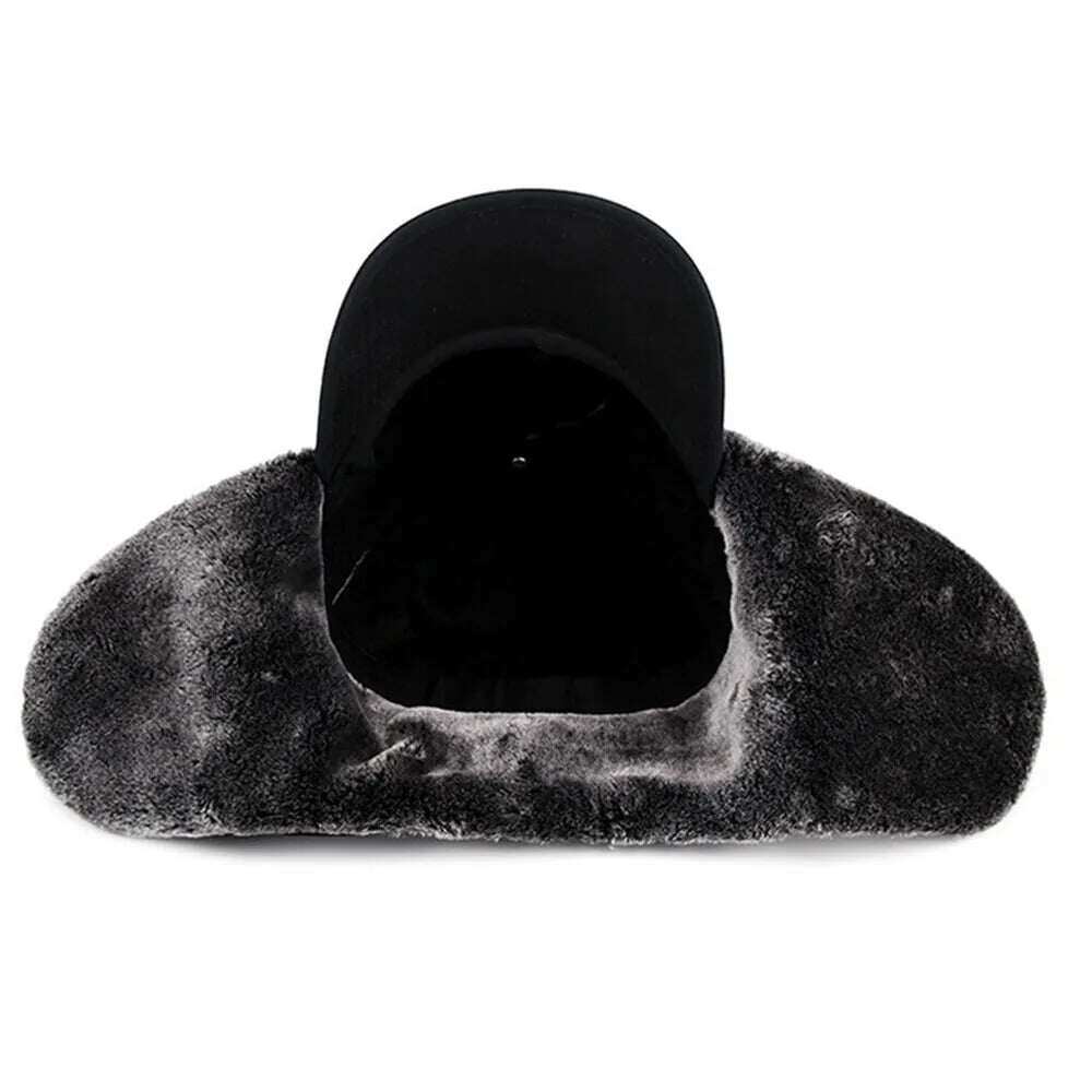 🧢❄️Férfi téli fülkalap csapdázó arcmaszk szőrme repülő repülő hőmeleg hó sísapka