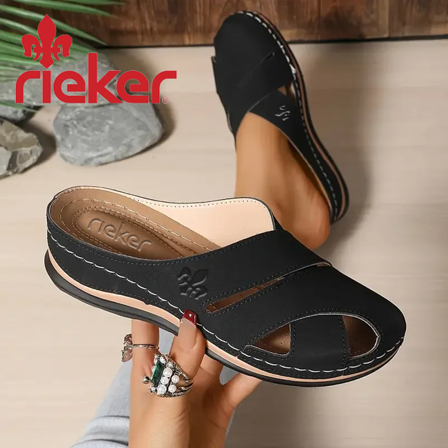 đ„RIEKER@2025 NĆi Ă©ksarkĂș szandĂĄl kerek orrĂș, platformos
