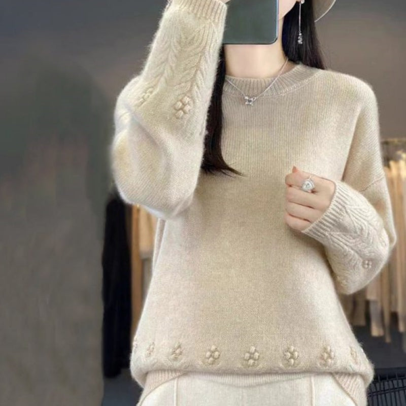 đNĆi kötött monokrĂłm retro stĂlusĂș pulĂłver