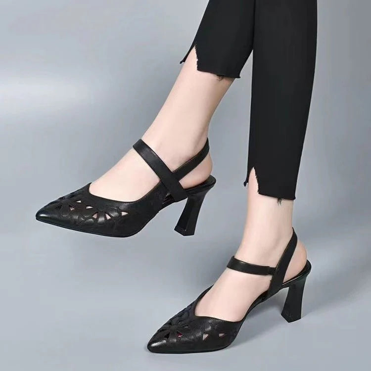Wysokie szpilki z miękkiej skóry👠