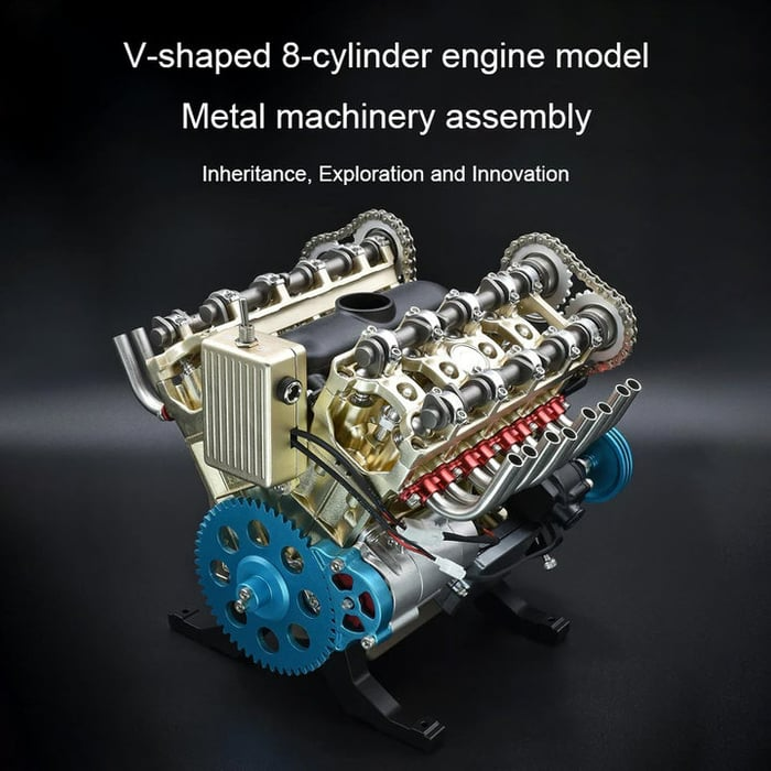 đTeach V8 fĂ©m mechanikus összeszerelĂ©s barkĂĄcs autĂłmotor modellkĂ©szlet (3 Ă©v garancia)