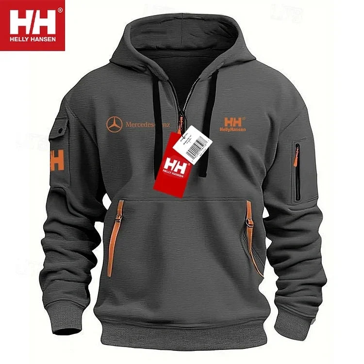 💕Helly Hansen | Mercedes-Benz új őszi-téli bő cipzáras pulóver, akciós, limitált darabszámban