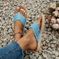 🔥Nyári kiárusítás 50%✨⛱️Női Bohemian Charm Stílusos nyári lapos szandálok