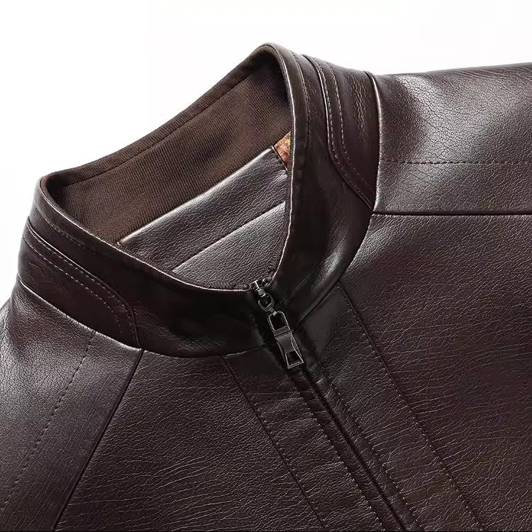 [ZARA] Meleg plüss bélésű bőrkabát férfiaknak!