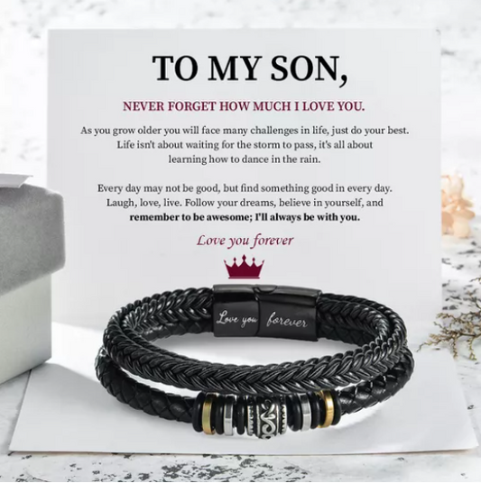 🎁To My Son Love You Forever karkötő