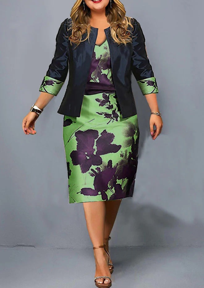 2023 Kétrészes, háromnegyed hosszúságú crop top ceruzaszoknyával