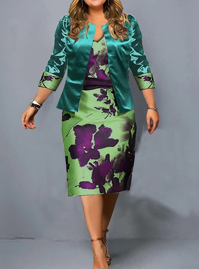 2023 Kétrészes, háromnegyed hosszúságú crop top ceruzaszoknyával