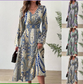 2024-es új stílusú elegáns és elegáns karcsúsító V-nyakú ruha