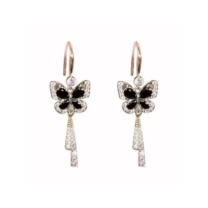 🔥 PROMOÇÃO AGORA COM 49% DE DESCONTO 🎁 BRINCOS DE BORLA BORBOLETA DE CRISTAL