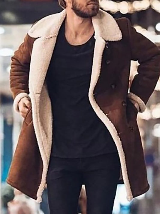 🔥Último dia com 50% de desconto -Casaco de lã masculino jaqueta de inverno Sherpa quente e à prova de vento- Frete grátis