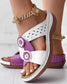 🔥Nyári Colorblock Peep Toe Platform Wedge papucs