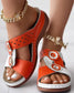 🔥Nyári Colorblock Peep Toe Platform Wedge papucs