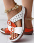 🔥Nyári Colorblock Peep Toe Platform Wedge papucs